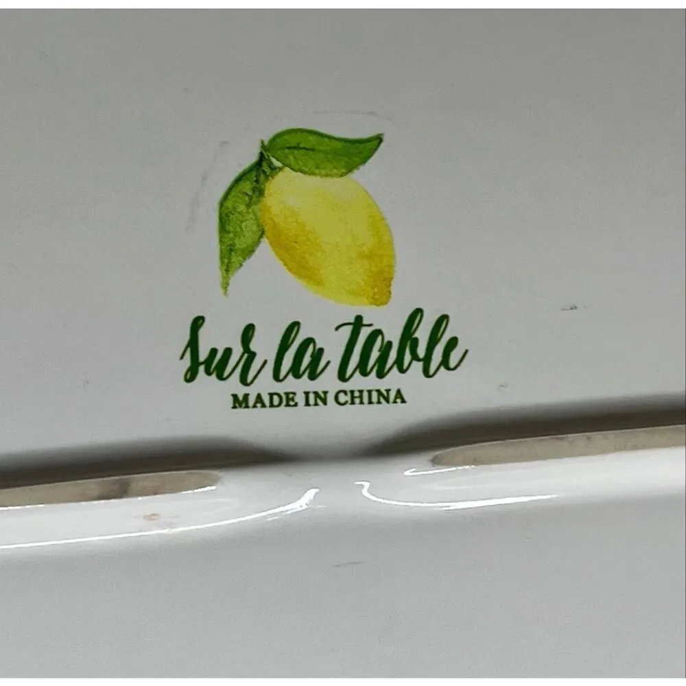Sur La Table Citron Lemon Rectangular Serving Platter 18x11